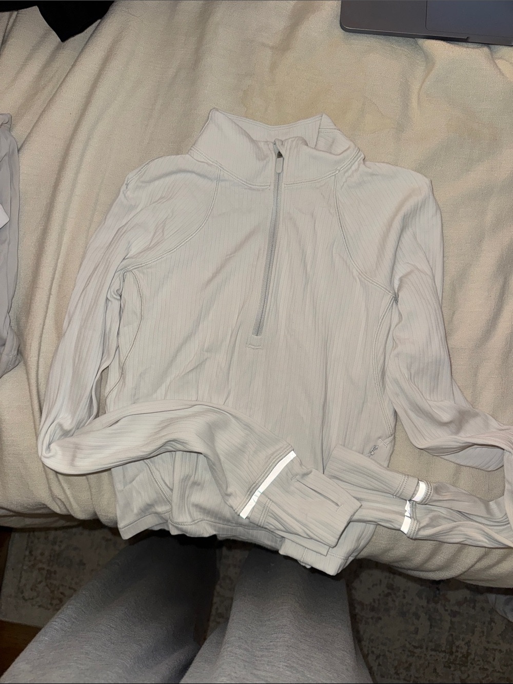Lululemon White Half Zip